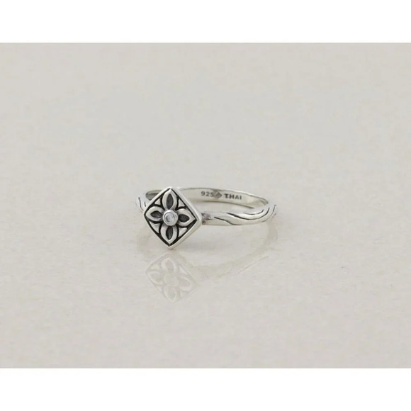 Sterling Silver Belle Fleur CZ Ring Size 9 1/4 Silpada - Picture 5 of 7